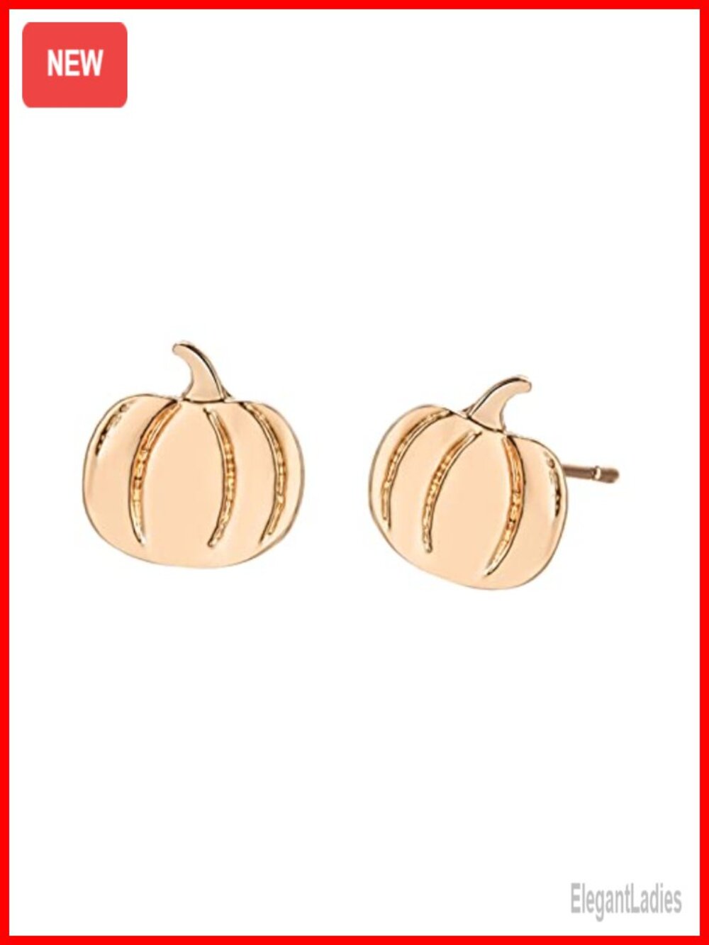 Small Pumpkin Stud Earrings Gold Silver Plated Fall Halloween Thanksgiving Gift